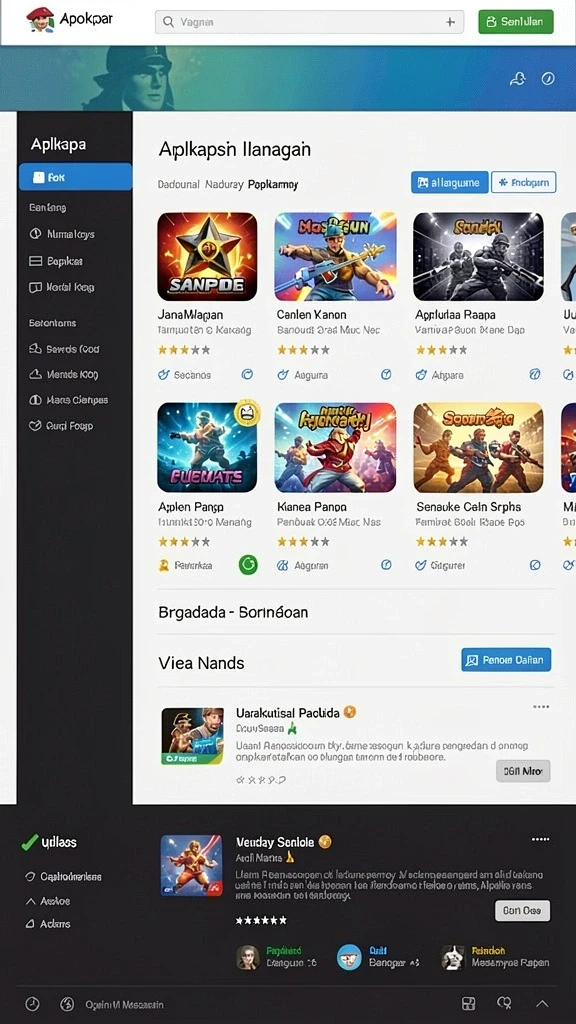 Tampilan awal yang menarik dengan grafik yang colorful.