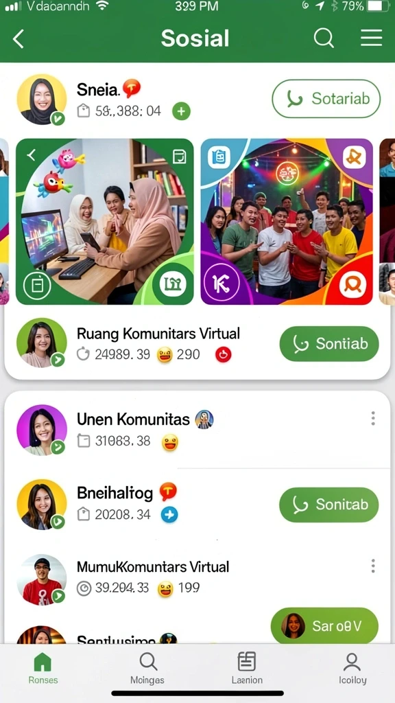 Screen mode kompetisi yang mendebarkan.