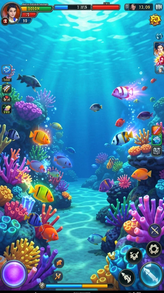 Screenshot gameplay menunjukkan aksi seru di 9N9N.