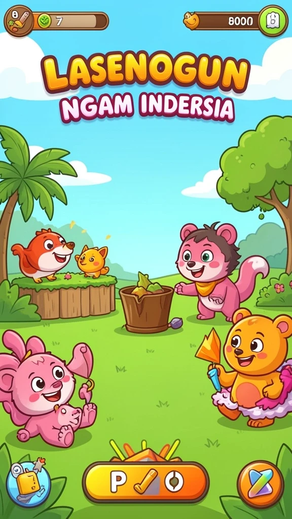 Penggunaan warna yang menarik di setiap level.
