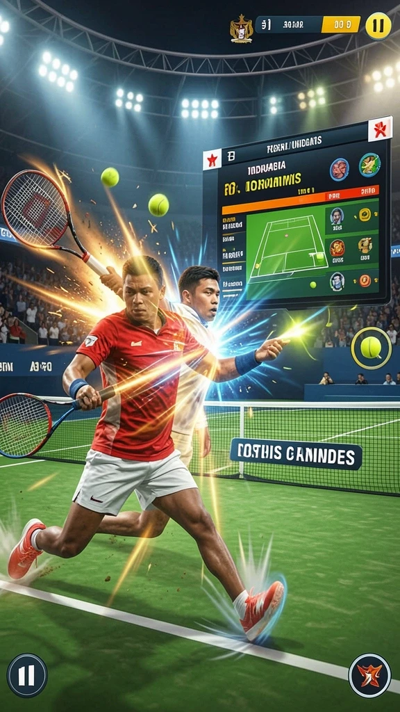 Grafik yang memukau mendukung pengalaman bermain yang seru.