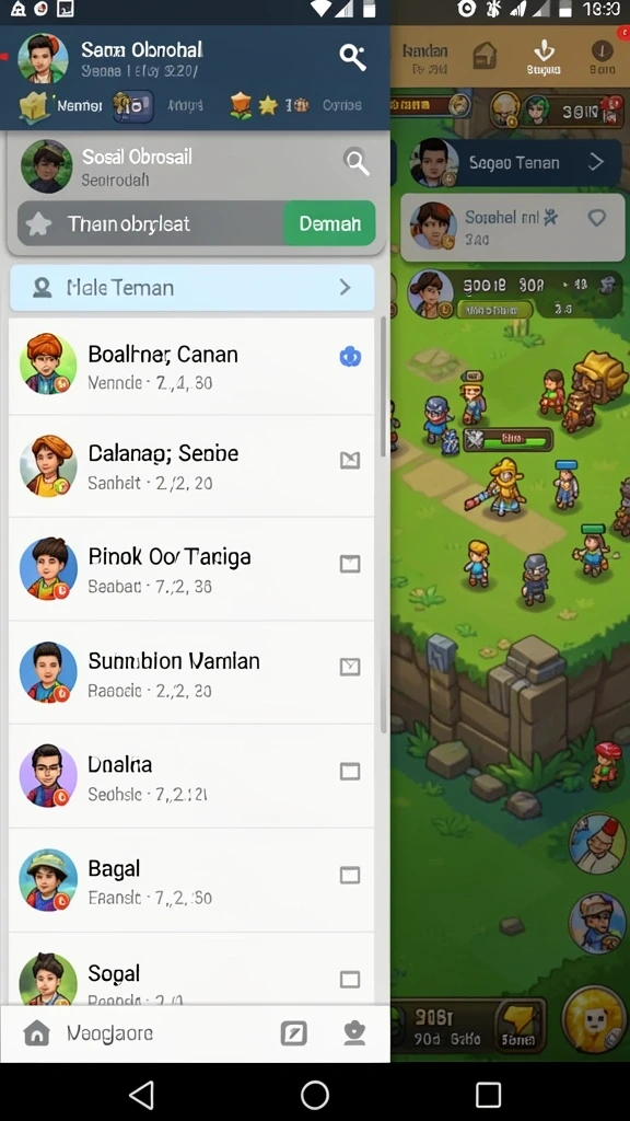 Screenshot yang menampilkan aksi karakter di medan perang.