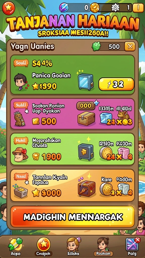 Tangkapan layar menunjukkan petualangan karakter utama dalam game.