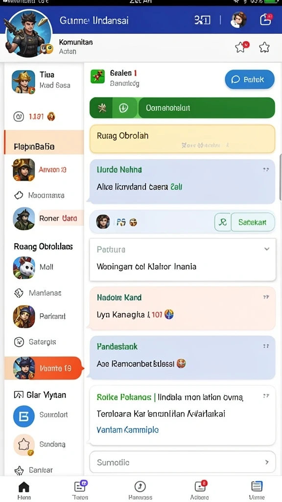 Screenshot 3 memperlihatkan interaksi antar pemain dalam mode kompetisi.