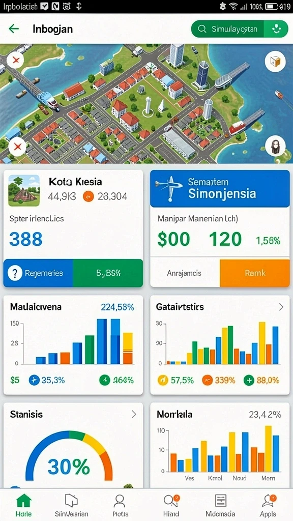 Karakter-karakter unik dengan kostum menarik.