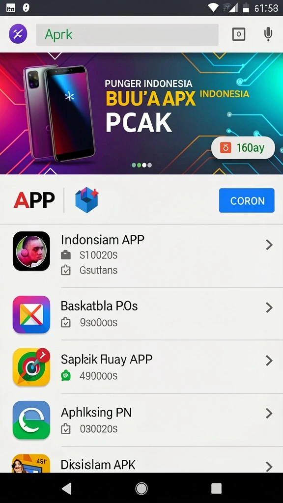 Tampilan awal MEGAHOKI dengan navigasi yang sederhana.