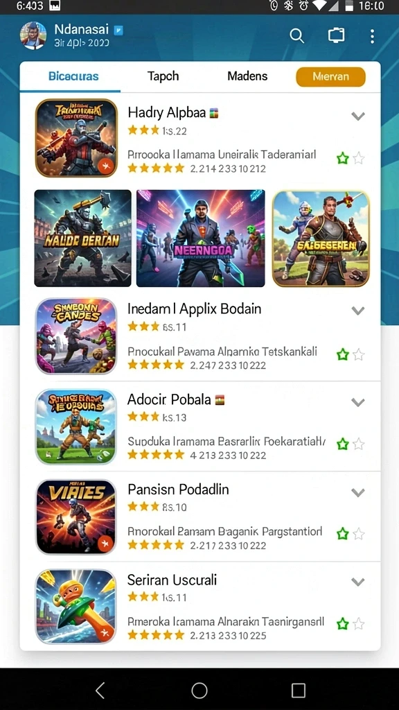 Tampilan antarmuka permainan yang user-friendly.