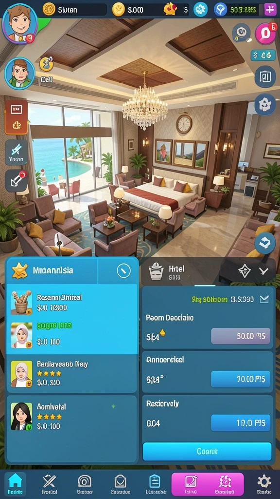 Tampilan menu utama dengan desain yang intuitif.