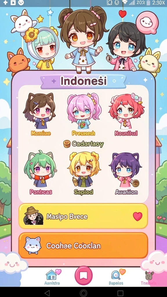 Tampilan awal yang menarik dan user-friendly.
