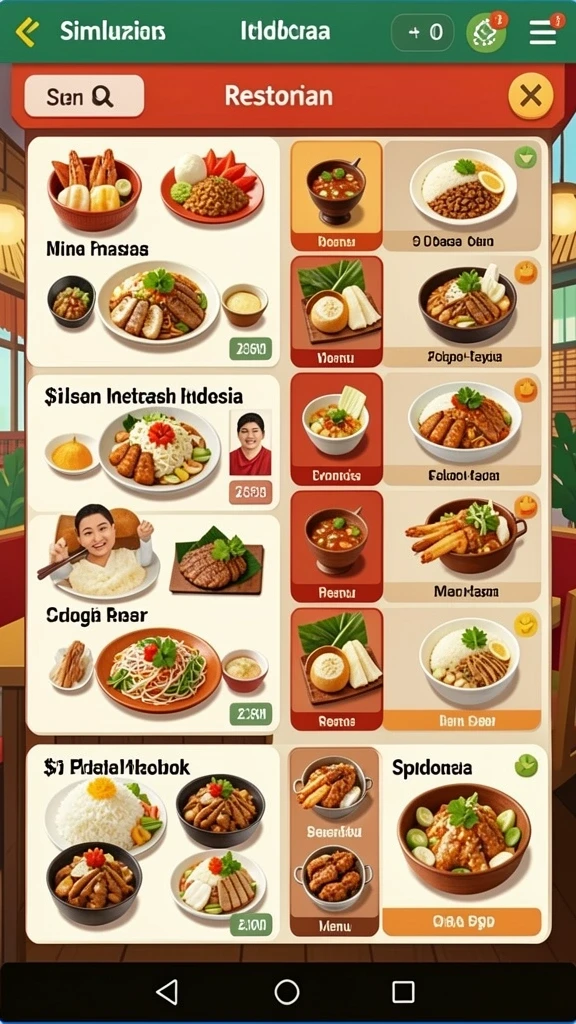Beragam pilihan permainan dengan tema menarik.